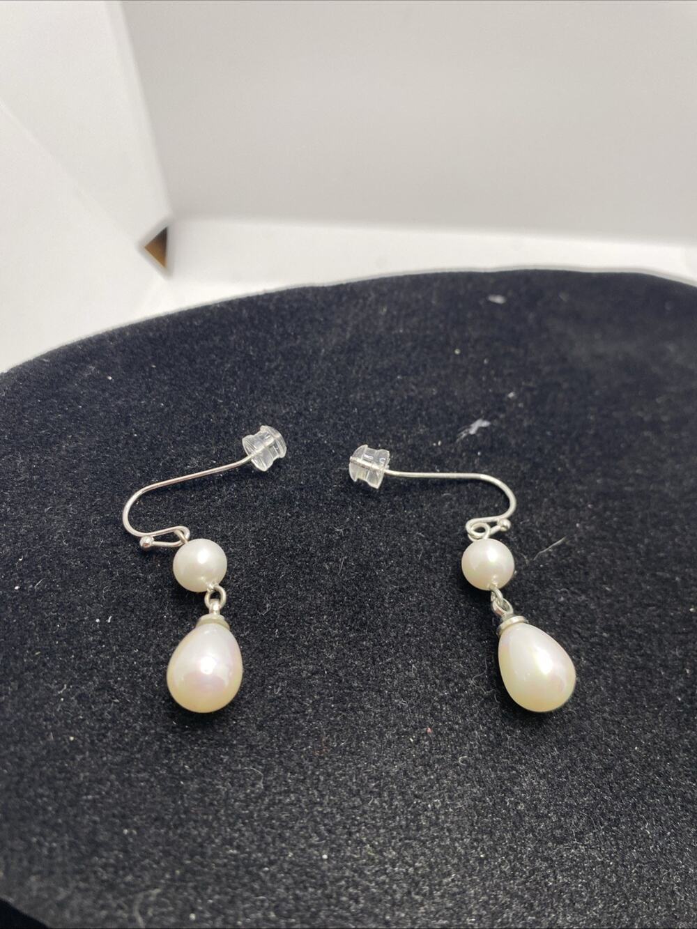 Womens Faux Pearl Dangle Earrings